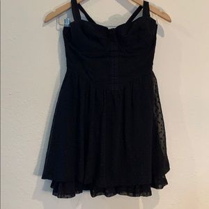 Guess halter black minidress small